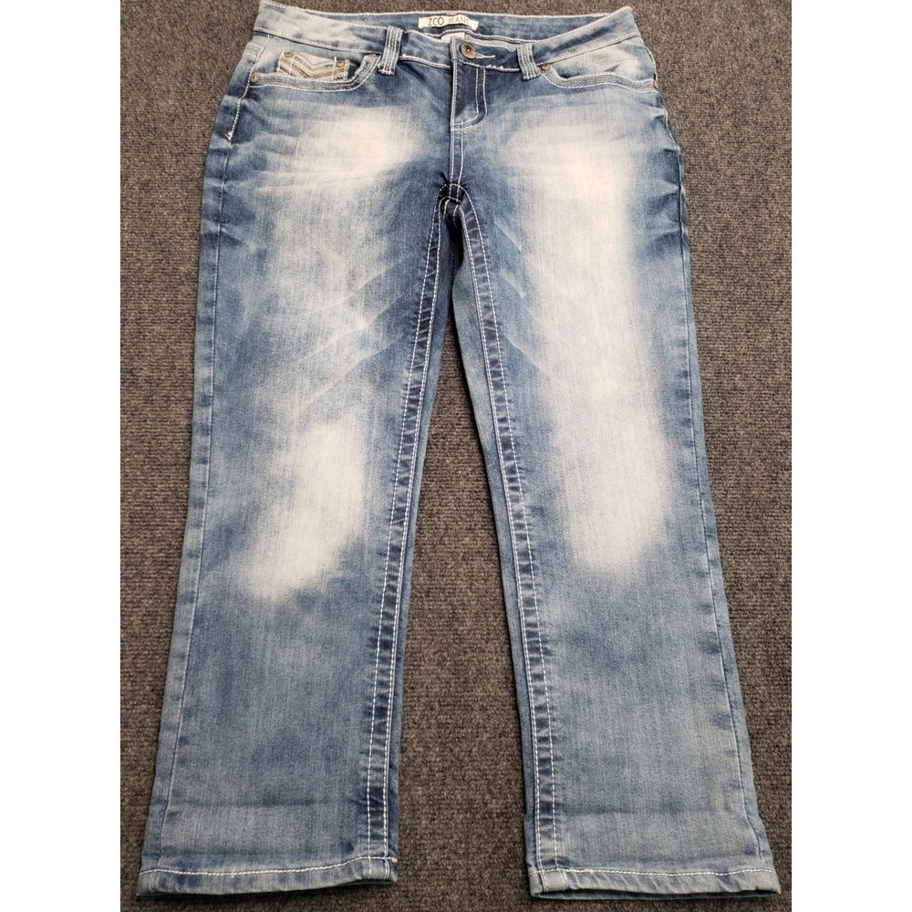 ZCO Capri Jeans Thick Stitch Womens Denim Jeans Size 11